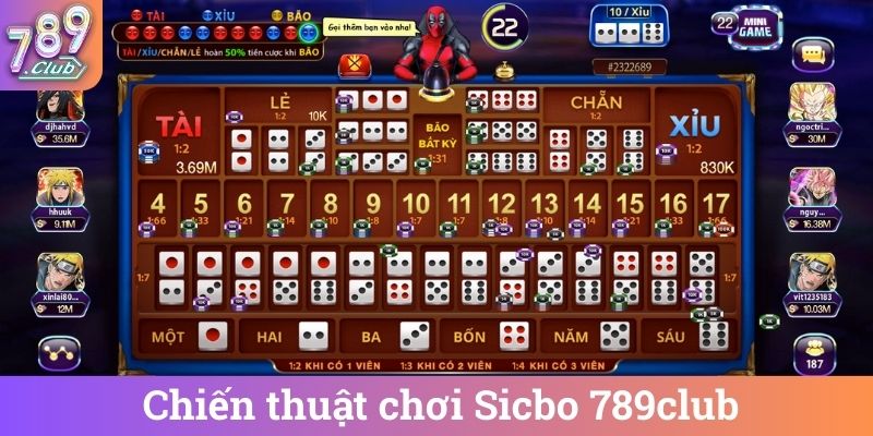 Chiến thuật chơi Sicbo 789club