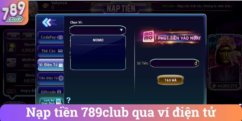 Nạp tiền 789club qua ví điện tử