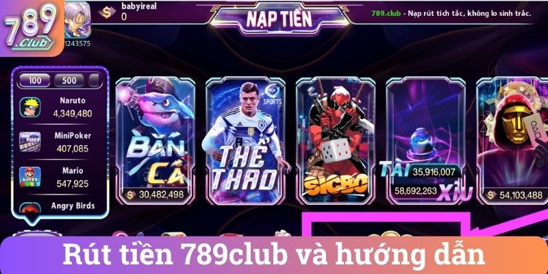 Rút tiền 789club và hướng dẫn